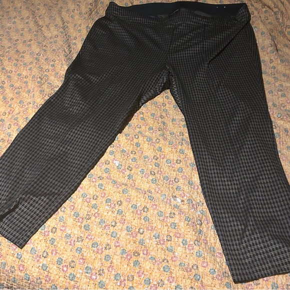 Lane Bryant Black Checkered Straight Leg Pants - Picture 1 of 1